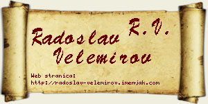 Radoslav Velemirov vizit kartica